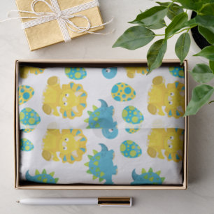 Papier Mousseline Motif De Dinosaures, Dinosaures Mignons, Baby Dino