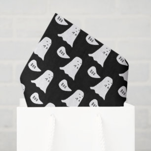 Papier Mousseline Motif de fantôme mignon qui dit Boo Halloween