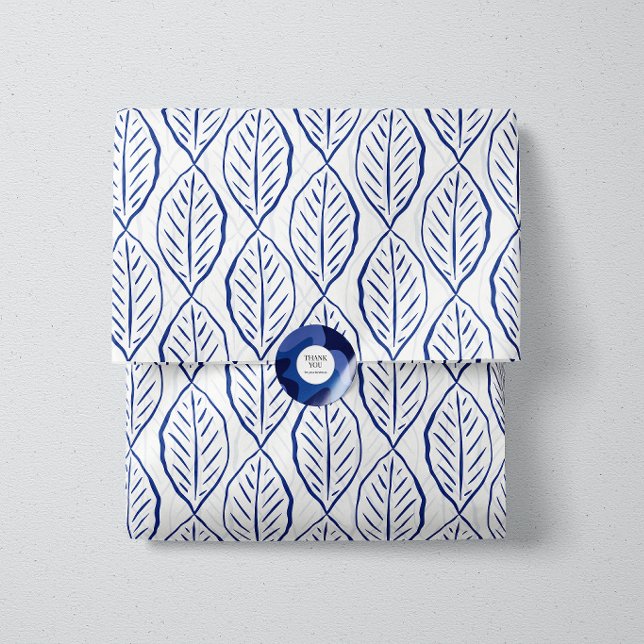 Papier Mousseline Motif de feuille minimaliste IndigoVine - Indigo e (Créateur téléchargé)