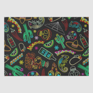 Papier Mousseline Motif de Fiesta du Mexique
