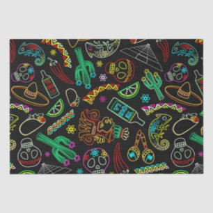 Papier Mousseline Motif de Fiesta du Mexique