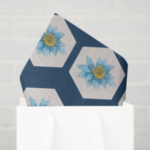 Papier Mousseline Motif de fleur de lys géométrique japonais 