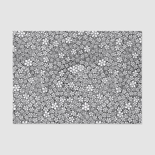 Papier Mousseline Motif de fleurs à main (Recto)