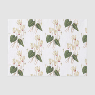 Papier Mousseline Motif de fleurs Cyclamen