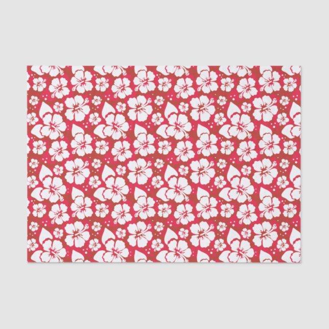 Papier Mousseline Motif de fleurs de ketmie (Recto)