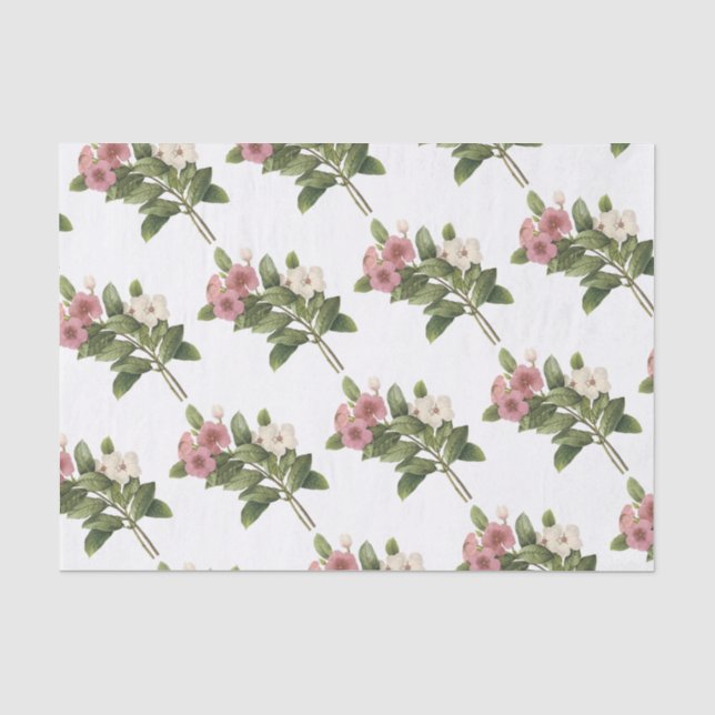 Papier Mousseline Motif de fleurs de périphérie (Recto)