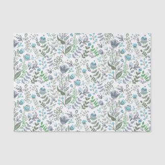 Papier Mousseline Motif de fleurs fantaisie d'art populaire polonais