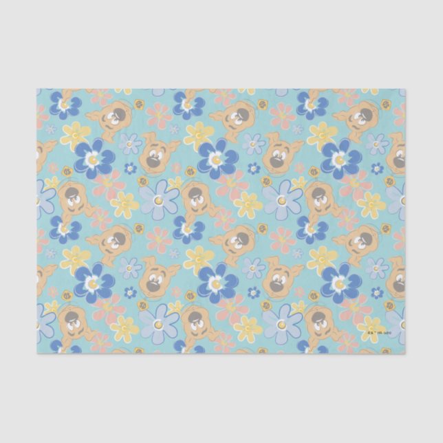 Papier Mousseline Motif de fleurs Scooby-Doo (Recto)