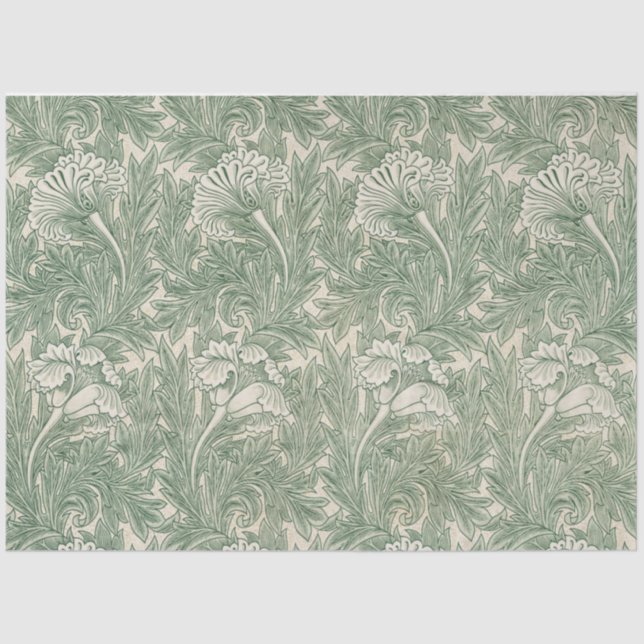 Papier Mousseline Motif de fleurs, William Morris (Recto)