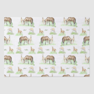 Papier Mousseline Motif de foin de jument et de cheval