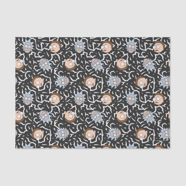 Papier Mousseline Motif de foudre Rick et Morty (Recto)