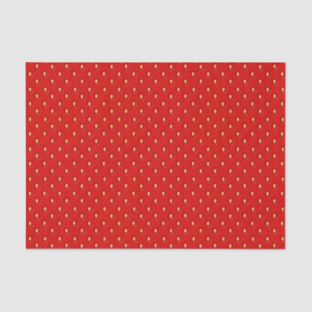 Papier Mousseline Motif de fraise (Recto)