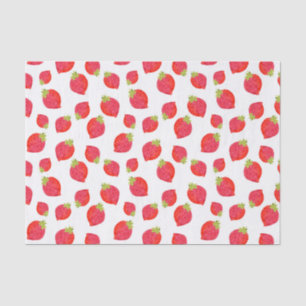 Papier Mousseline Motif de fraises d'aquarelle