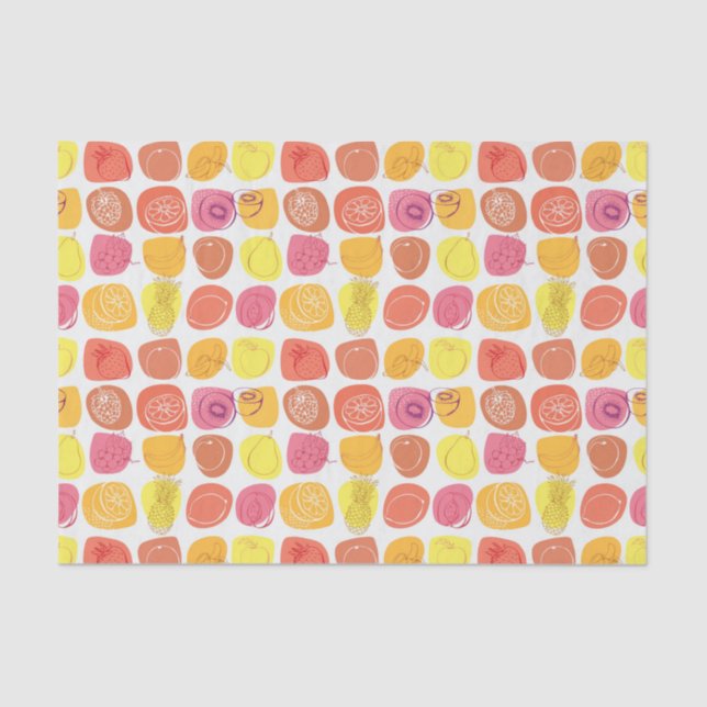 Papier Mousseline Motif de fruit (Recto)