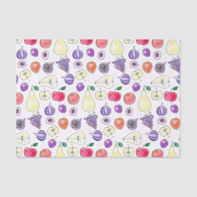 Papier Mousseline Motif de fruits (Recto)