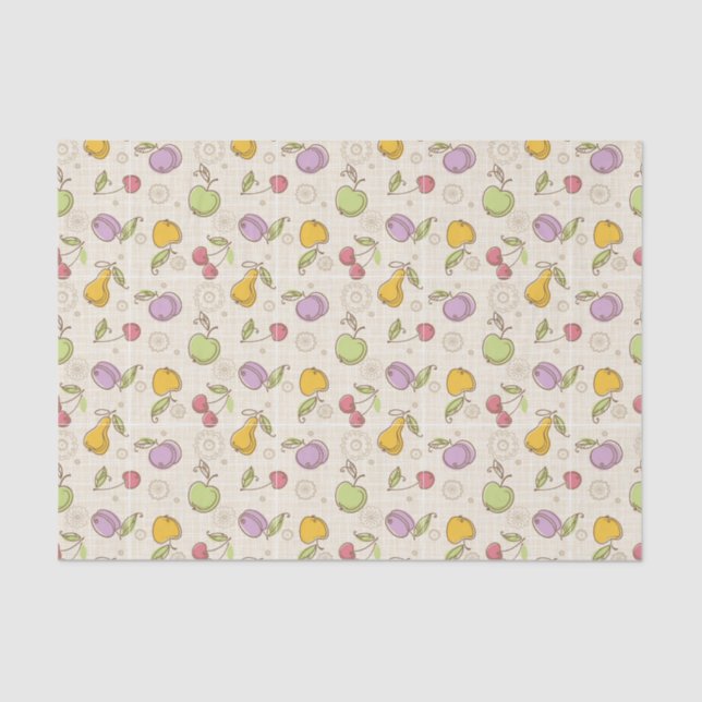 Papier Mousseline Motif de fruits (Recto)