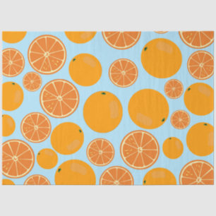 Papier Mousseline Motif de fruits orange