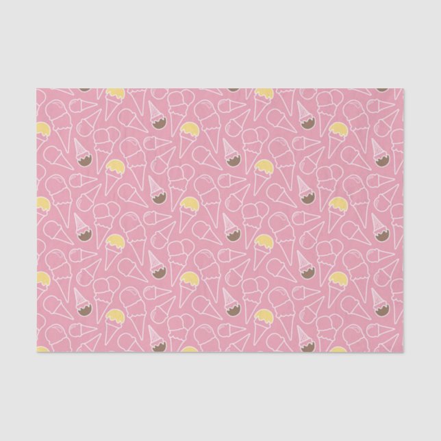 Papier Mousseline Motif de glace d'été (Recto)