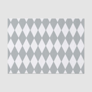 Papier Mousseline Motif de harlequin de blanc gris