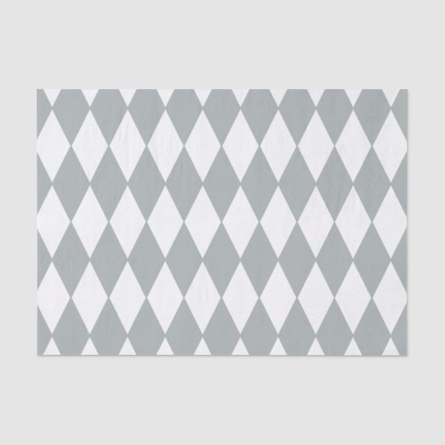 Papier Mousseline Motif de harlequin de blanc gris (Recto)