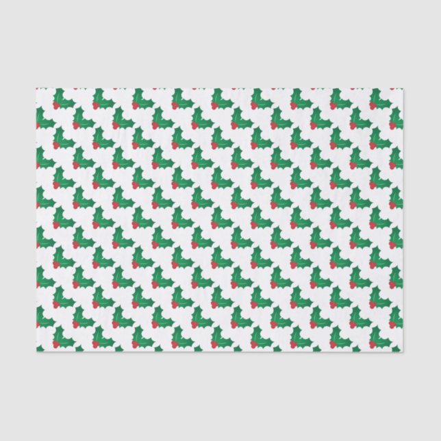 Papier Mousseline Motif de houx (Recto)