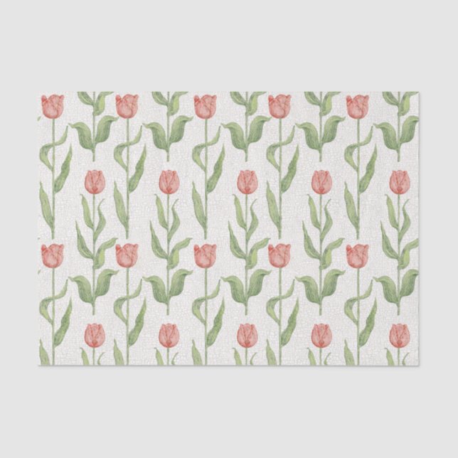 Papier Mousseline Motif de jardin de tulipe (Recto)