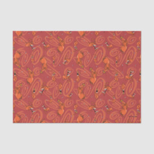 Papier Mousseline Motif de la vache et du poulet rouge