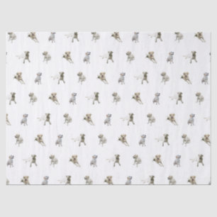 Papier Mousseline Motif de labrador retriever (blanc)