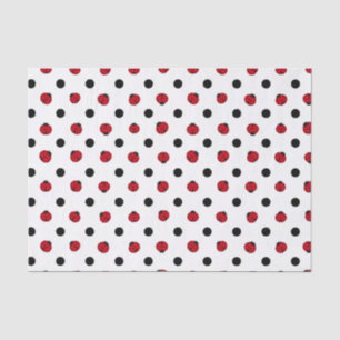 Papier Mousseline Motif de ladybug rétro
