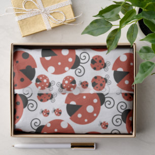 Papier Mousseline Motif De Ladybugs, Mignons Ladybugs, Red Ladybugs