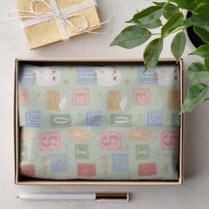 Papier Mousseline Motif de lettre bloc Hedwig Post