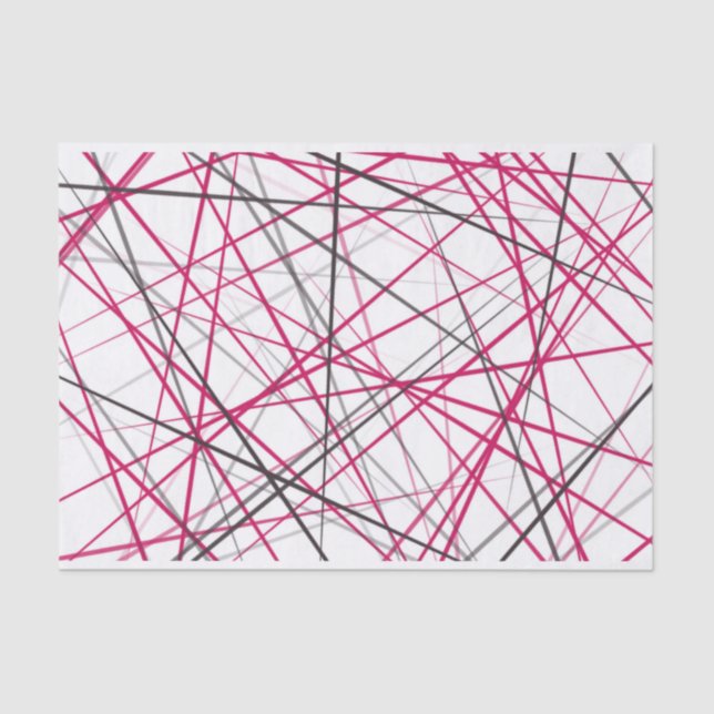 Papier Mousseline Motif de ligne Messy (Recto)