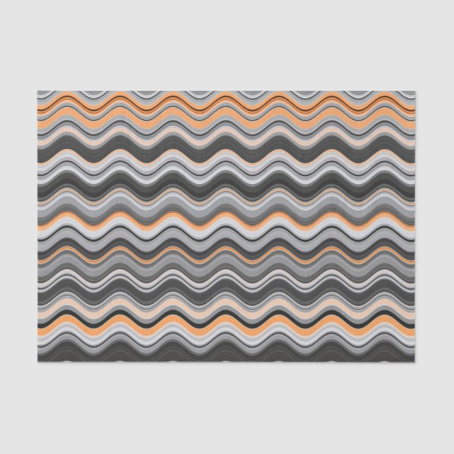 Papier Mousseline Motif de ligne ondulée  (Recto)