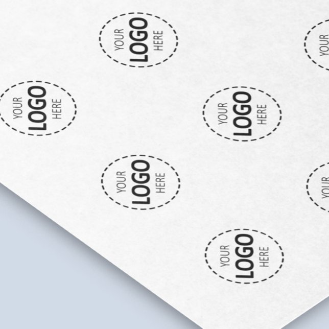 Papier Mousseline Motif de logo personnalisé blanc promotionnel (Créateur téléchargé)