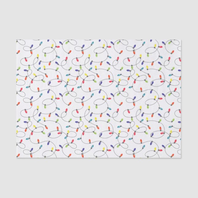 Papier Mousseline Motif de lumières de Noël (Recto)