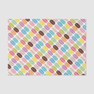 Papier Mousseline Motif de Macarons de Français d'arc-en-ciel