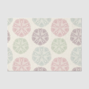 Papier Mousseline Motif de mandala couleur rose bleu pastel