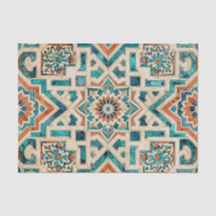 Papier Mousseline Motif de mosaïque marocaine