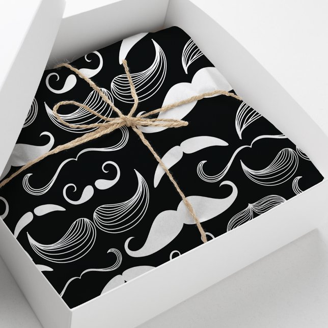 Papier Mousseline Motif de moustache hipster (Créateur téléchargé)
