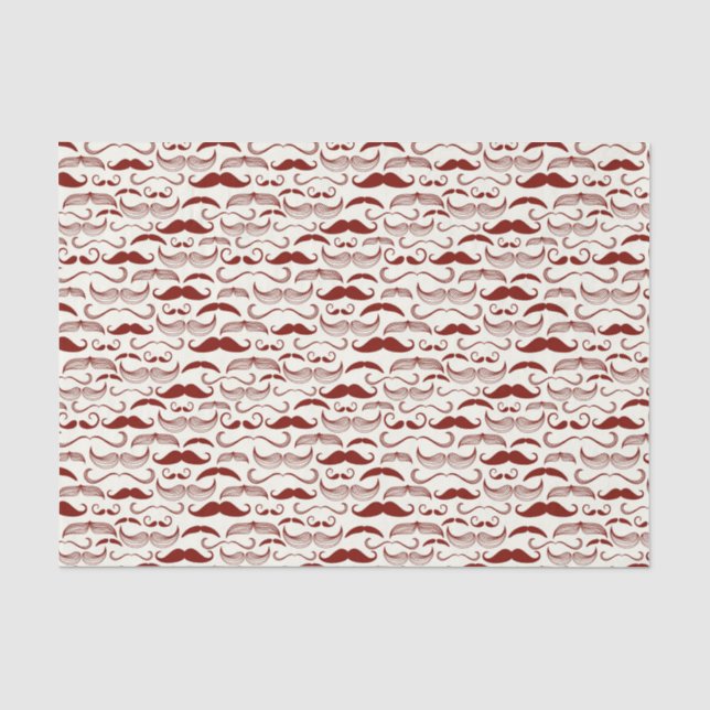 Papier Mousseline Motif de moustache, rétro style 3 (Recto)