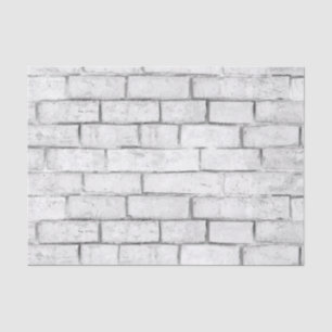 Papier Mousseline Motif de mur de briques blanches