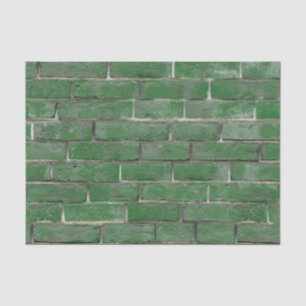Papier Mousseline Motif de mur de briques vertes