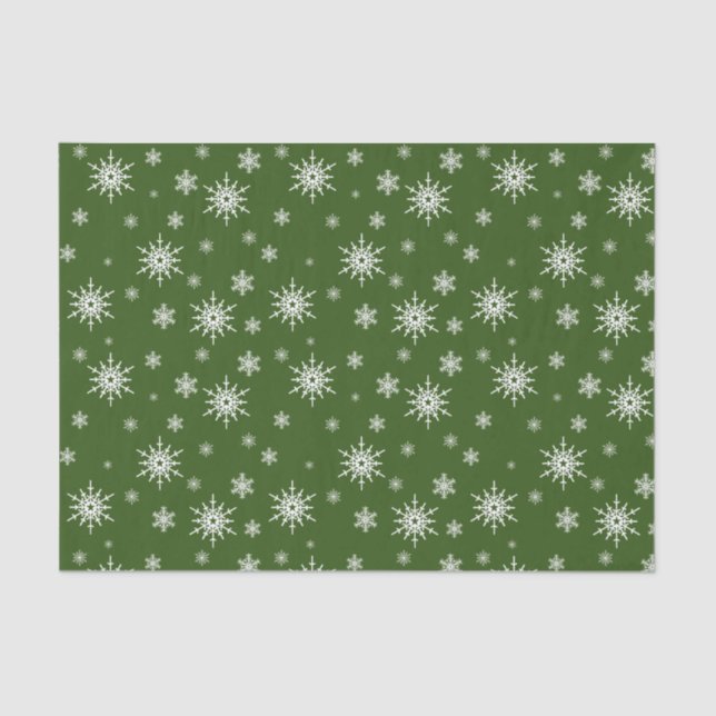 Papier Mousseline Motif de neige d'hiver (Recto)