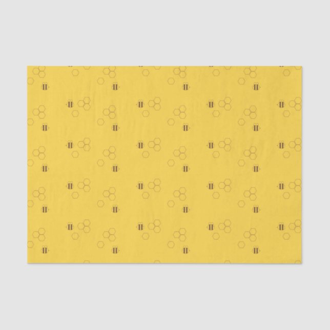 Papier Mousseline Motif de nid d'abeilles d'abeille (Recto)