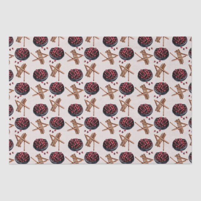 Papier Mousseline Motif de Noël (Recto)