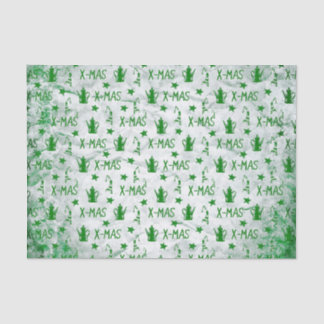 Papier Mousseline Motif de Noël aquarelle