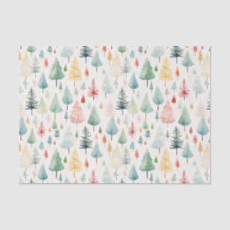 Papier Mousseline Motif de Noël aquarelle