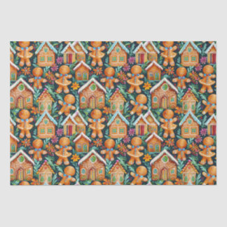 Papier Mousseline Motif de Noël de pain d'épices