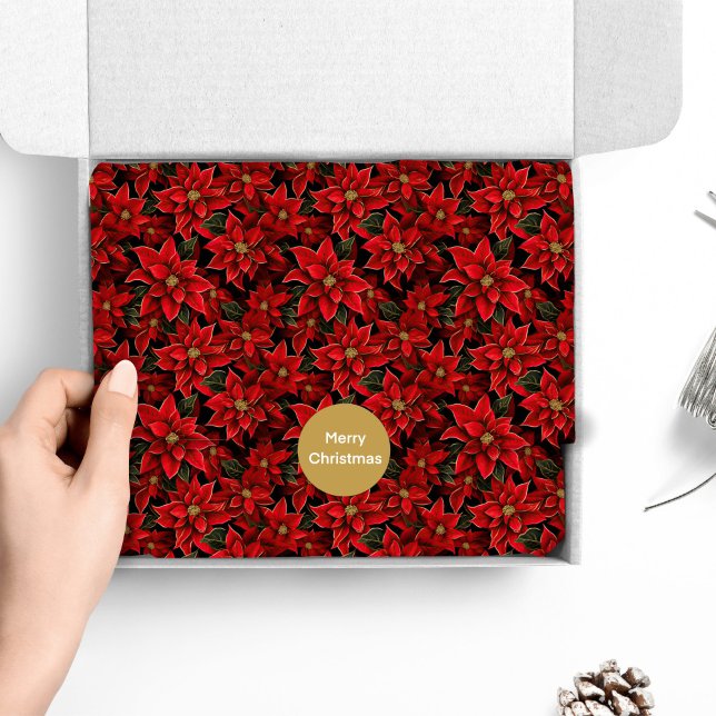 Papier Mousseline Motif de Noël des Fêtes Rouges (Créateur téléchargé)