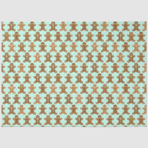Papier Mousseline Motif de Noël Hommes Gingerbread
